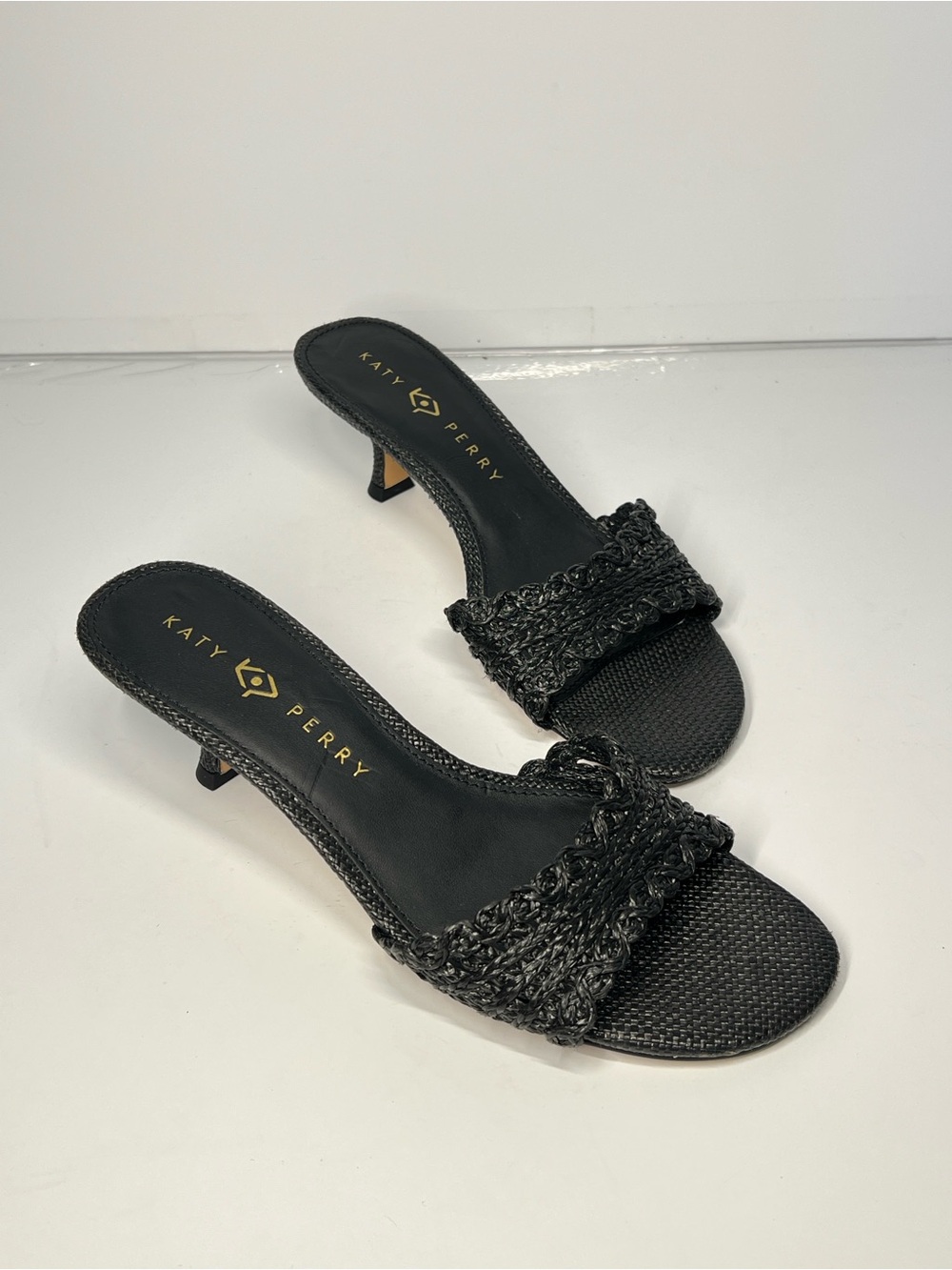 KATY PERRY 9 Black Sandals - Picture 1 of 10